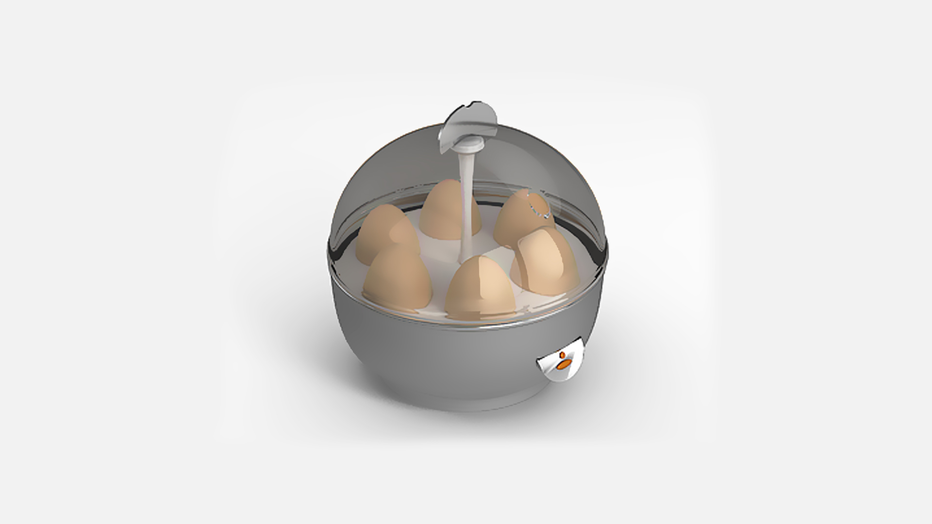 Integrating Technology and food: Industrial 3D Printer Explores 3D Printed egg Steamer hand model
